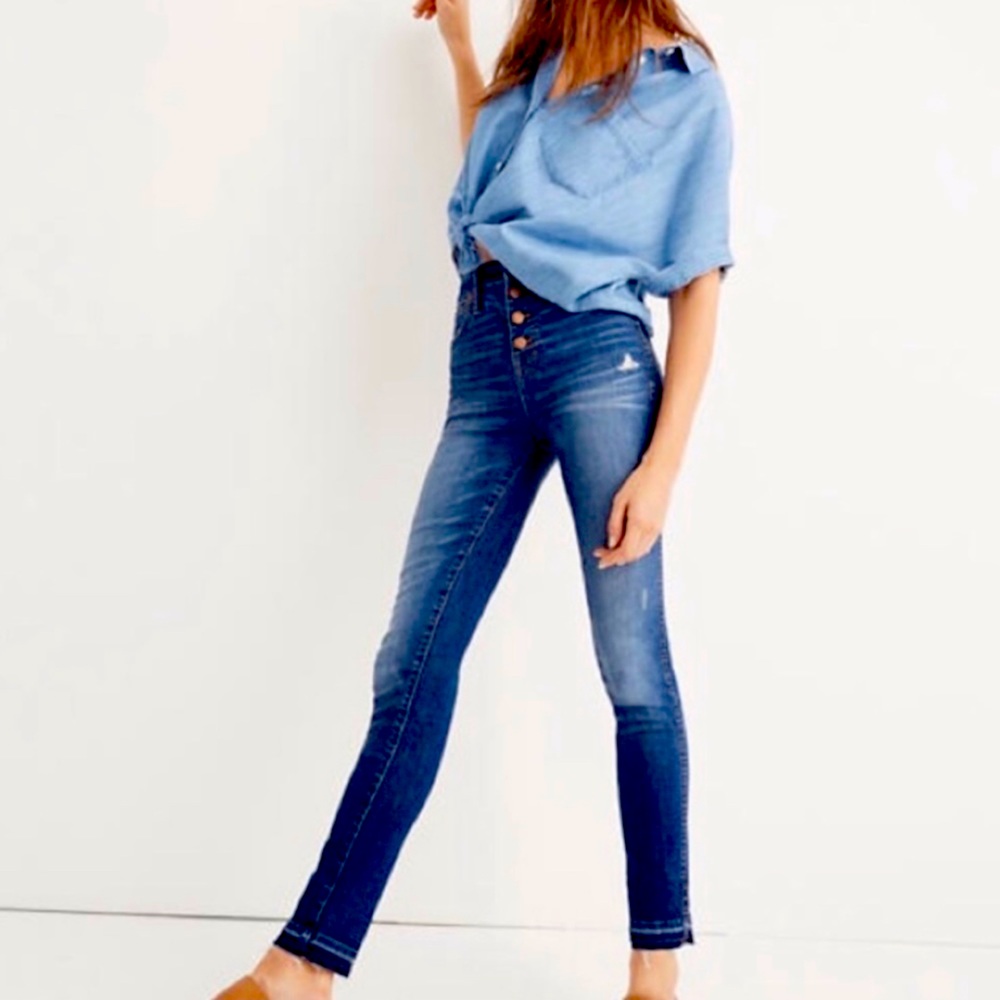Madewell 10” Skinny High-Rise Drop-Hem Jeans